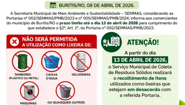 COMUNICADO OFICIAL AOS COMERCIANTES - Secretaria Municipal de Meio Ambiente e Sustentabilidade – SEMMAS